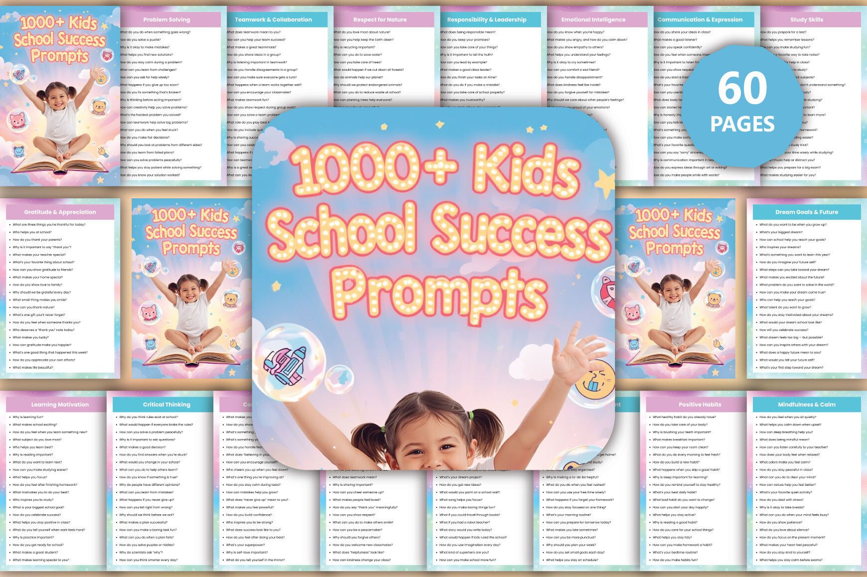 1000+ Kids School Success Prompts Book