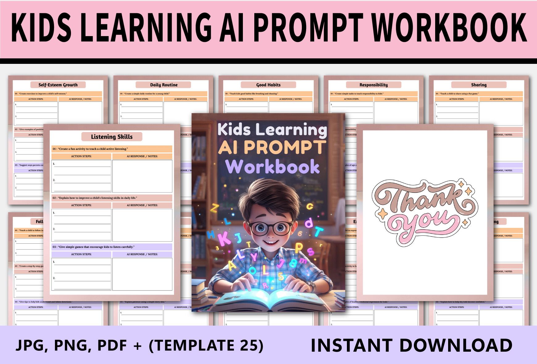 Kids Learning AI Prompt Workbook
